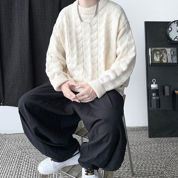 men's sweaters autumn winter multicolor sweater men warmth fashion retro knitted pullover loose casual long-sleeved mens jumper, White;black
men's sweaters autumn winter multicolor sweater men warmth fashion retro knitted pullover loose casual long-sleeved mens jumper, White;black