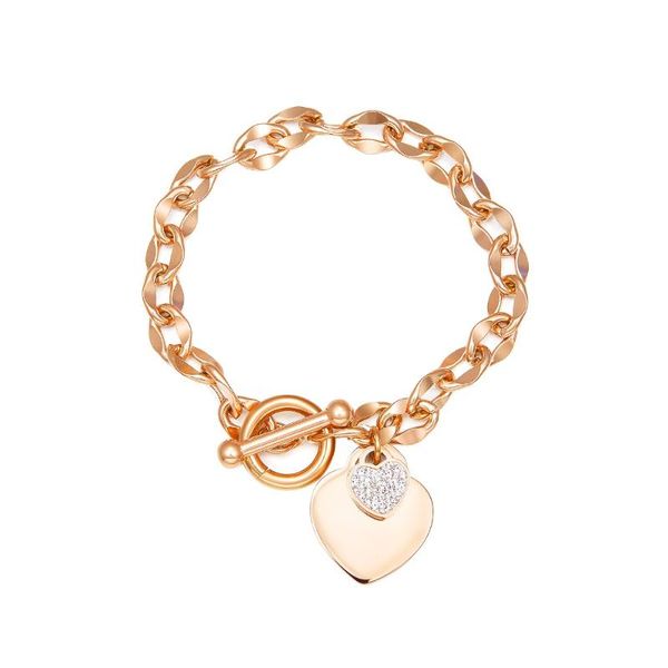 charm bracelets personality heart tag crystal ot buckle design bracelet women rose gold stainless steel jewelry gift 3-gs1012, Golden;silver
charm bracelets personality heart tag crystal ot buckle design bracelet women rose gold stainless steel jewelry gift 3-gs1012, Golden;silver