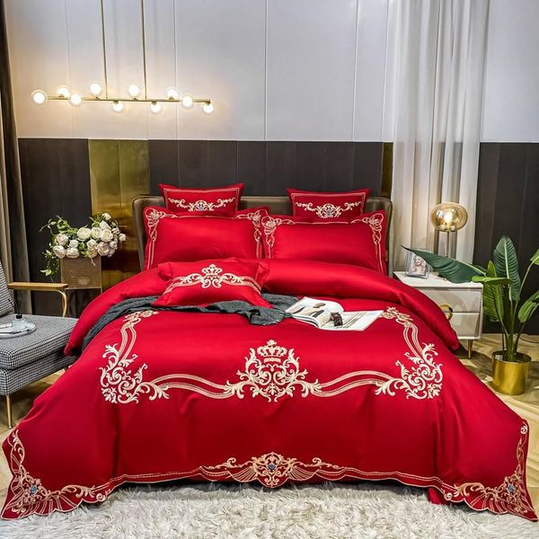 bedding sets chic golden embroidered duvet cover set red 4pcs full 100%egyptian cotton ultra soft comfortable bed sheet 2pillow shams
bedding sets chic golden embroidered duvet cover set red 4pcs full 100%egyptian cotton ultra soft comfortable bed sheet 2pillow shams
