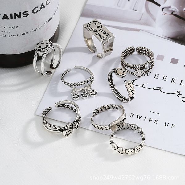 design jewelry korean ins east gate women's net red simple cold wind chain ring, Silver
design jewelry korean ins east gate women's net red simple cold wind chain ring, Silver