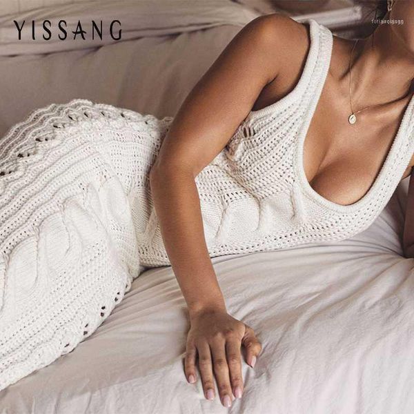 yissang hollow out cable pattern knitted sweater dress women srtrap sleeveless elegant bodycon dresses female summer midi dress1, Black;gray
yissang hollow out cable pattern knitted sweater dress women srtrap sleeveless elegant bodycon dresses female summer midi dress1, Black;gray