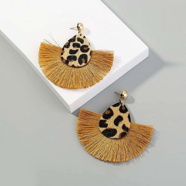 dangle & chandelier bohemia tassel leopard pattern earrings for women semicircle fan statement female jewelry, Silver
dangle & chandelier bohemia tassel leopard pattern earrings for women semicircle fan statement female jewelry, Silver