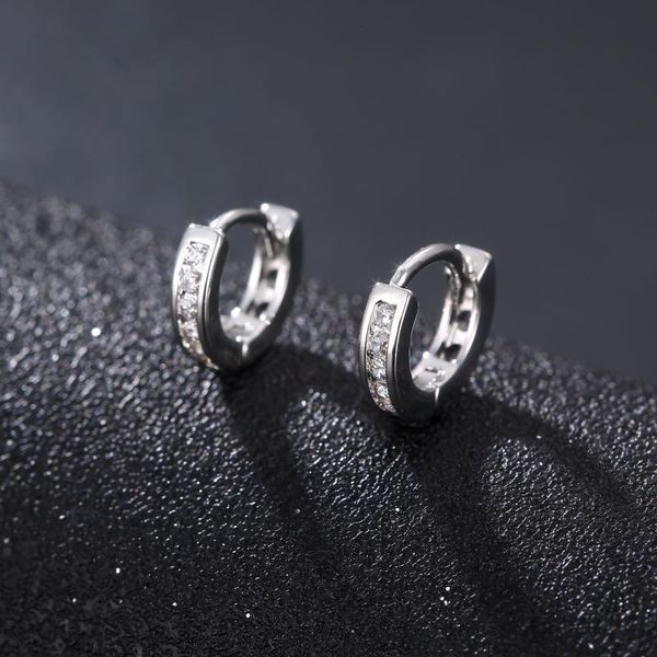 hoop & huggie jewelry single row ear buckle zircon earrings large, small and versatile, Golden;silver
hoop & huggie jewelry single row ear buckle zircon earrings large, small and versatile, Golden;silver