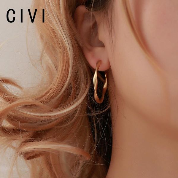 hoop & huggie civi simple female creative earrings geometric twisted stud women vintage elegant plated shape bride jewelry, Golden;silver
hoop & huggie civi simple female creative earrings geometric twisted stud women vintage elegant plated shape bride jewelry, Golden;silver