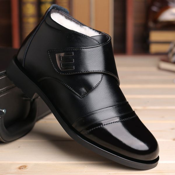 high shoes plush men's winter warm cotton leather business casual out of season, Black
high shoes plush men's winter warm cotton leather business casual out of season, Black