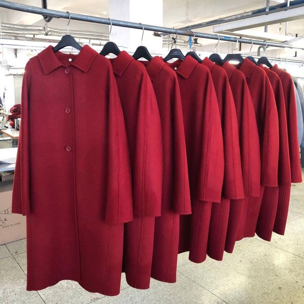 women's wool & blends han guodong gate 20 winter egg two-sided cashmere coat female long loose cloth in the red, Black
women's wool & blends han guodong gate 20 winter egg two-sided cashmere coat female long loose cloth in the red, Black
