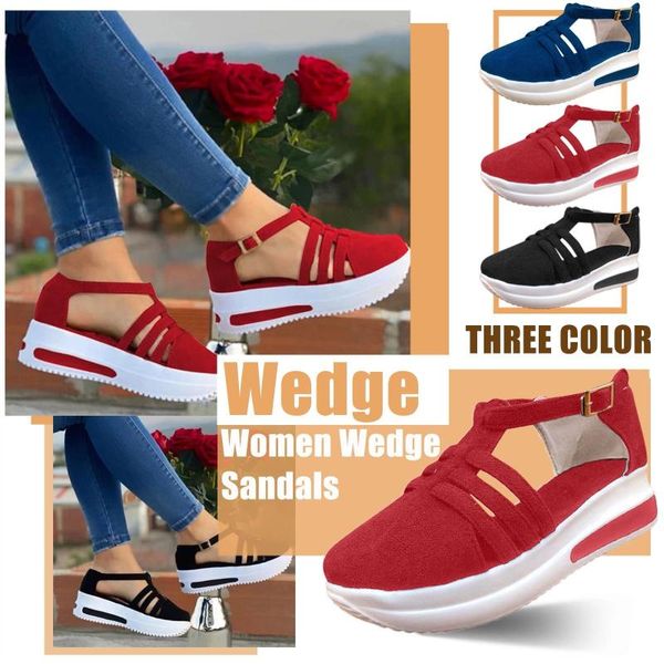 sandals 2021 women fashion wedge platform buckle strap solid color casual breathable beach shoes ladies sandalias, Black
sandals 2021 women fashion wedge platform buckle strap solid color casual breathable beach shoes ladies sandalias, Black