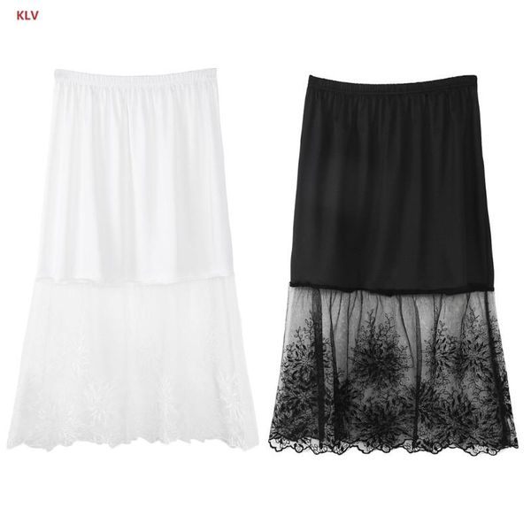 skirts klv lace half slip extender elastic waist a-line hollow petticoat underskirt, Black
skirts klv lace half slip extender elastic waist a-line hollow petticoat underskirt, Black