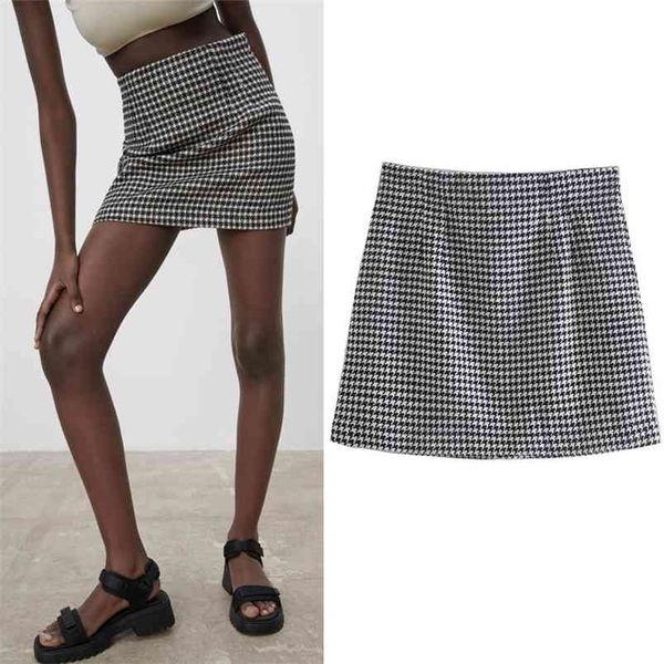 women summer plaid casual skirts za back zipper vintage street female elegant a-line mini skirt botton clothes 210513, Black
women summer plaid casual skirts za back zipper vintage street female elegant a-line mini skirt botton clothes 210513, Black