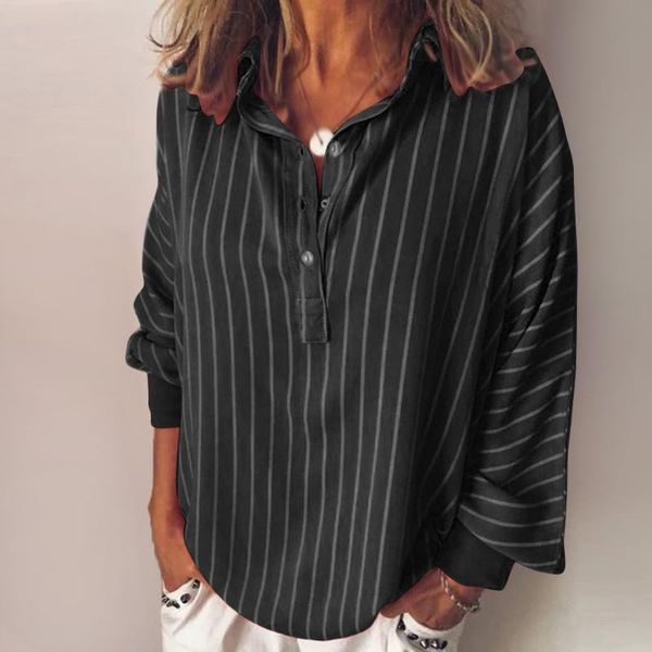 fashion women blouses plus size loose shirt blusa feminina casual striped button lapel girl long sleeve blouse female clothing, White
fashion women blouses plus size loose shirt blusa feminina casual striped button lapel girl long sleeve blouse female clothing, White