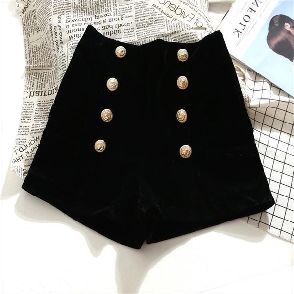 spring and autumn velvet womens short high waist all match buttons black trousers loose 2xl bottom, White;black
spring and autumn velvet womens short high waist all match buttons black trousers loose 2xl bottom, White;black