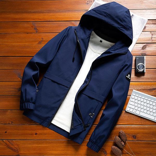 men's jackets casual hooded jacket spring and autumn regular zipper applique pockets fit fashion all-match clothing, Black;brown
men's jackets casual hooded jacket spring and autumn regular zipper applique pockets fit fashion all-match clothing, Black;brown