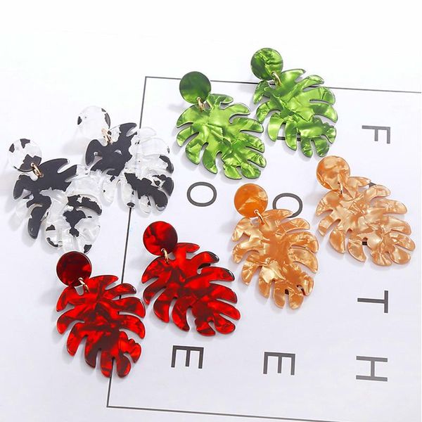 dangle & chandelier trendy multi color big leaf acrylic earrings for women statement resin tree leaves long fashion jewelry accessories, Silver
dangle & chandelier trendy multi color big leaf acrylic earrings for women statement resin tree leaves long fashion jewelry accessories, Silver