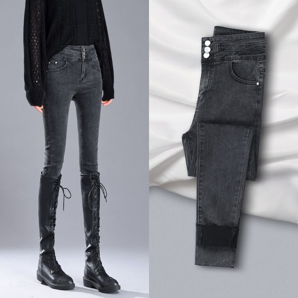 women's jeans black jeans, spring dress, 2021 high waist, slim and tight, wearing pencil small leg pants, Blue
women's jeans black jeans, spring dress, 2021 high waist, slim and tight, wearing pencil small leg pants, Blue