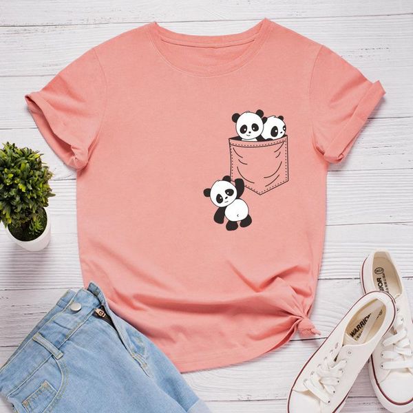 women's t-shirt summer pockets panda 100%cotton t shirt o neck short sleeve harajuku casual funny graphic tee, White
women's t-shirt summer pockets panda 100%cotton t shirt o neck short sleeve harajuku casual funny graphic tee, White