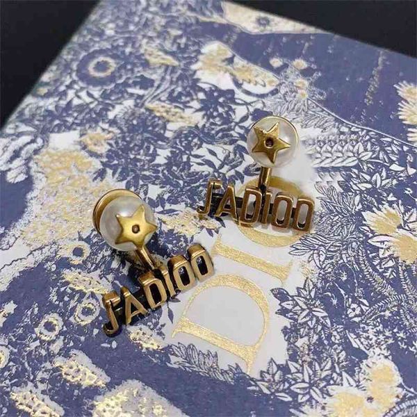 70% off outlet online / 2021 new letters make old pearl earrings net red same style, Black 
70% off outlet online / 2021 new letters make old pearl earrings net red same style, Black