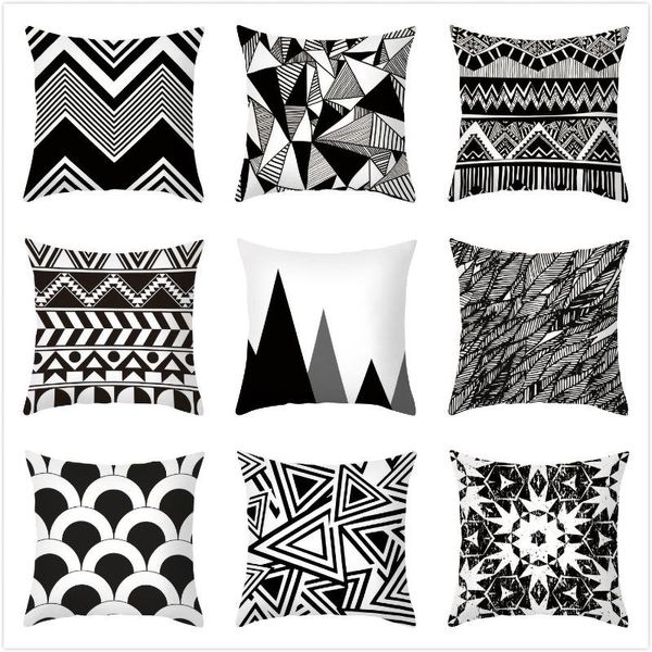 pillow case 2021 square pillowcase super soft sofa waist cushion black and white lattice geometric
pillow case 2021 square pillowcase super soft sofa waist cushion black and white lattice geometric