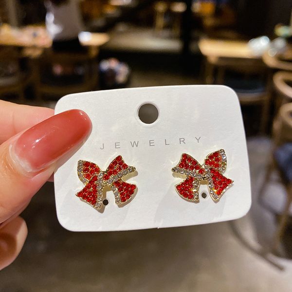 diamond red bow earrings 2021 korean ins style earrings women's versatile minority design, Golden
diamond red bow earrings 2021 korean ins style earrings women's versatile minority design, Golden