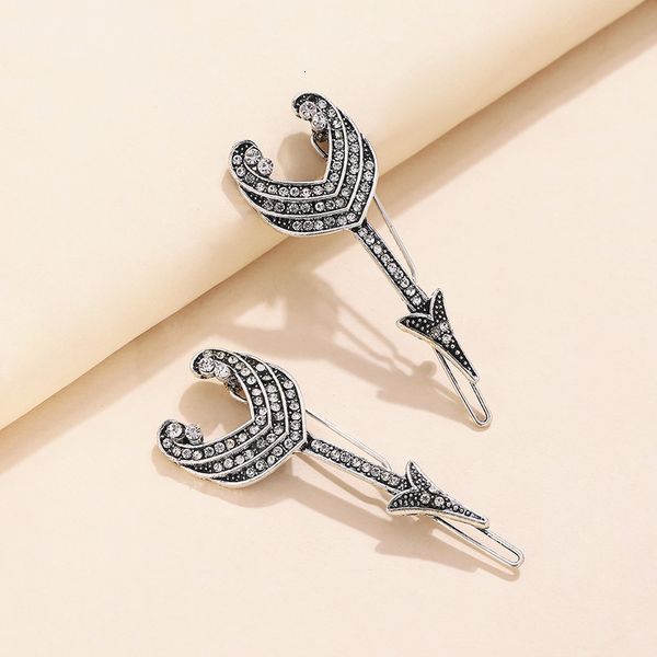 hairpin hair ornament alloy geometric round hairpin frog clip, Golden;silver