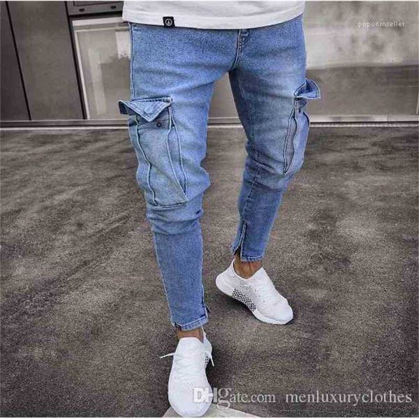 men's jeans zipper biker teenage clothing men designer jogger jean big pockets design pencil pants oj2j, Blue
men's jeans zipper biker teenage clothing men designer jogger jean big pockets design pencil pants oj2j, Blue