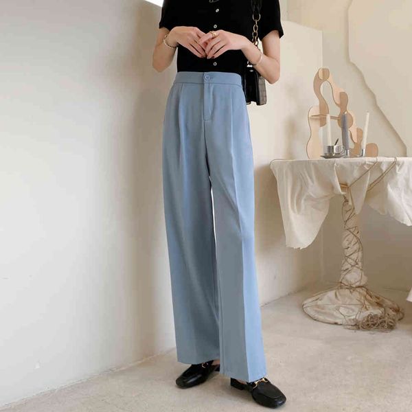summer wide leg pants women high waist drape loose casual white suit straight trousers 210522, Black;white
summer wide leg pants women high waist drape loose casual white suit straight trousers 210522, Black;white