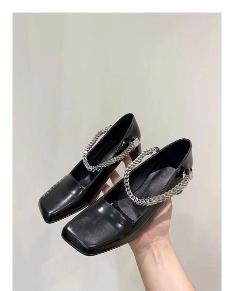 dress shoes women's square toe leather pumps with metal chain med heels black n33
dress shoes women's square toe leather pumps with metal chain med heels black n33