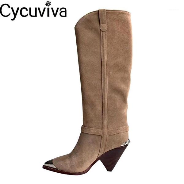 boots fashion metal pointed toe knee high women rhinestone inlay wedge heels knight cozy kidsuede runway shoes botas mujer, Black
boots fashion metal pointed toe knee high women rhinestone inlay wedge heels knight cozy kidsuede runway shoes botas mujer, Black
