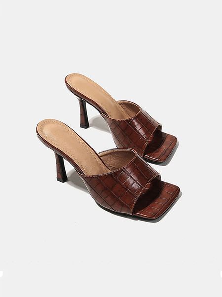 women slippers mules shoes woman square open toe thin high heels slides fashion pumps party slides slip on gladiator style 40 210513, Black
women slippers mules shoes woman square open toe thin high heels slides fashion pumps party slides slip on gladiator style 40 210513, Black
