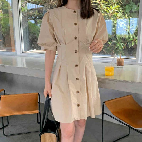 dress summer korean style mini woman short sleeve o-neck single breasted a-line solid color casual women es vintage 0qrf v3pt, Black;gray
dress summer korean style mini woman short sleeve o-neck single breasted a-line solid color casual women es vintage 0qrf v3pt, Black;gray