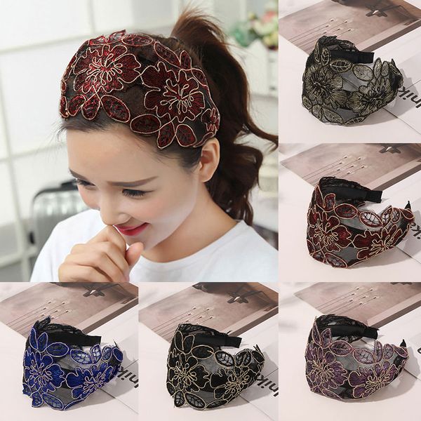 fashion lace headband wide-brimmed hair hoop embroidered flowers hairband mesh headbands for women hair accessories, Silver
fashion lace headband wide-brimmed hair hoop embroidered flowers hairband mesh headbands for women hair accessories, Silver