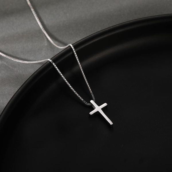 pendant necklaces women cross necklace fashion clavicle chain jewelry simple tiny choker female accessories, Silver
pendant necklaces women cross necklace fashion clavicle chain jewelry simple tiny choker female accessories, Silver