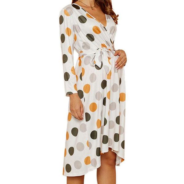 maternity dresses fashion sashes v-neck polka dot full print knee long-sleeve nursing dress feeding women's clothing 2021 arrival, White
maternity dresses fashion sashes v-neck polka dot full print knee long-sleeve nursing dress feeding women's clothing 2021 arrival, White