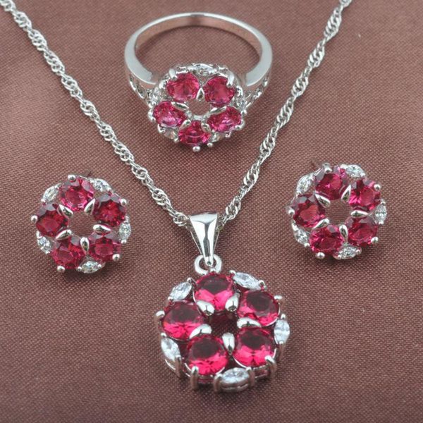 earrings & necklace outstanding red rose zircon women's silver color jewelry sets pendant ring tz0383
earrings & necklace outstanding red rose zircon women's silver color jewelry sets pendant ring tz0383