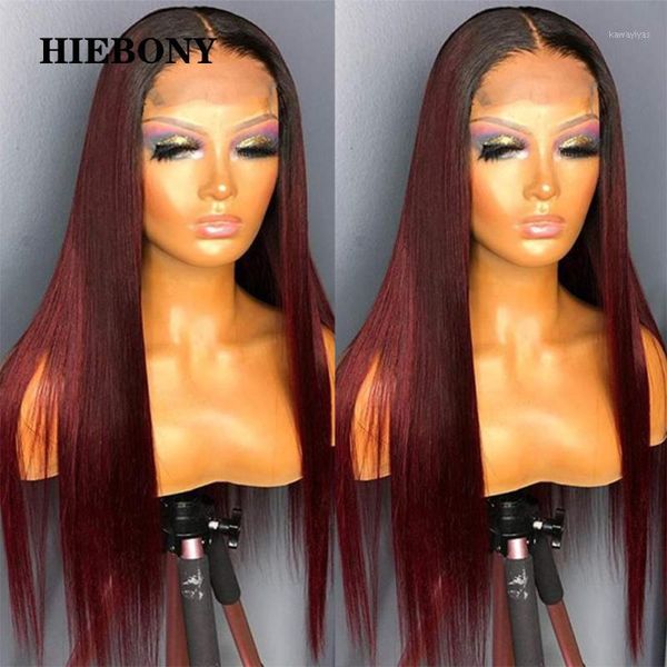 straight lace front human hair wigs with baby ombre 99j 13x6 bleached knots for black women1, Black;brown
straight lace front human hair wigs with baby ombre 99j 13x6 bleached knots for black women1, Black;brown