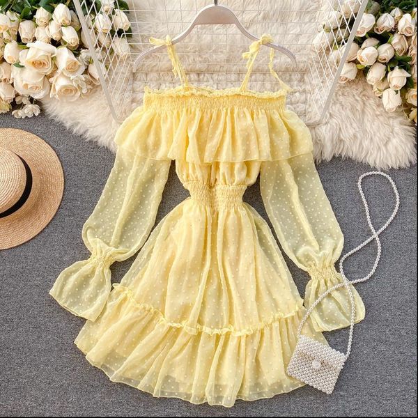 autumn womens dress off shoulder women ruffles boho party elastic waist casual beach a line chiffon dresses womanyellow, Black;gray
autumn womens dress off shoulder women ruffles boho party elastic waist casual beach a line chiffon dresses womanyellow, Black;gray