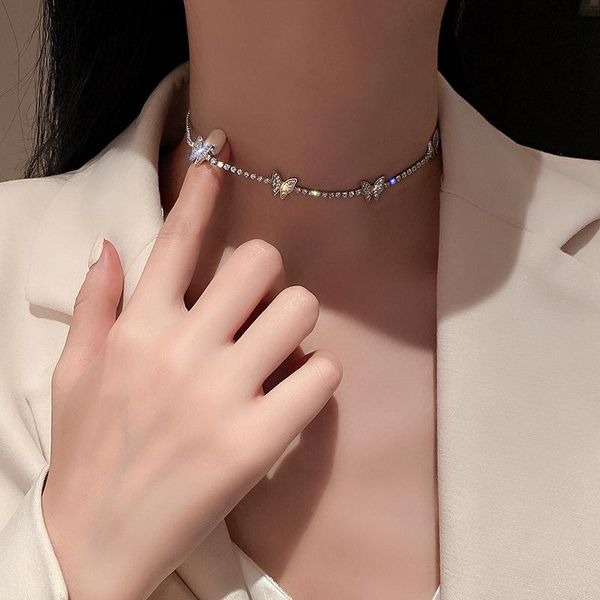 chokers exquisite fashion simplicity flash diamond butterfly necklace glowing ladies personalized jewelry wedding accessories, Golden;silver
chokers exquisite fashion simplicity flash diamond butterfly necklace glowing ladies personalized jewelry wedding accessories, Golden;silver
