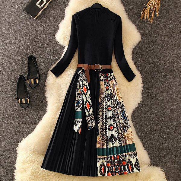 elegant slim midi-long dress long sleeve pullover 0-neck kintted splice pleated women casual vintage bandage dresses, Black;gray
elegant slim midi-long dress long sleeve pullover 0-neck kintted splice pleated women casual vintage bandage dresses, Black;gray
