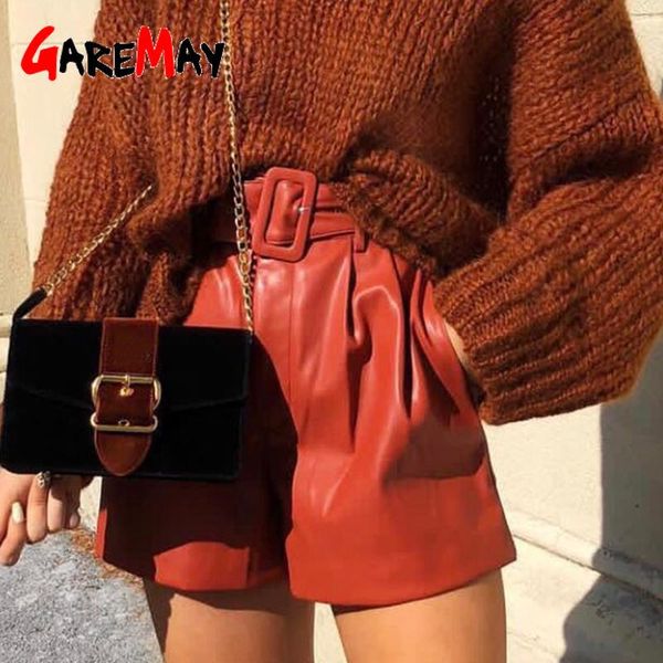 women's shorts pu leather high waist faux female autumn winter black belt wide leg ladies party club chic, White;black
women's shorts pu leather high waist faux female autumn winter black belt wide leg ladies party club chic, White;black