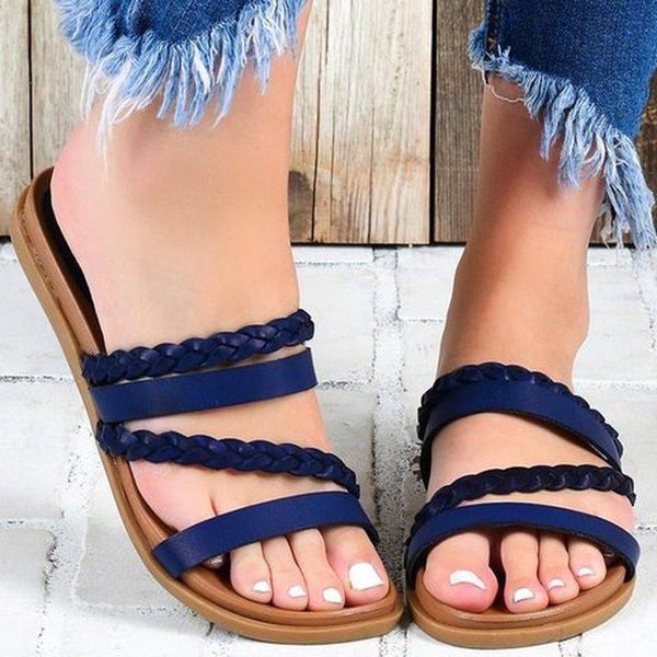 slippers women summer slip on flats shoes woman vintage pu leather outdoor slides plus size sandalias mujer sapato feminino d499, Black
slippers women summer slip on flats shoes woman vintage pu leather outdoor slides plus size sandalias mujer sapato feminino d499, Black