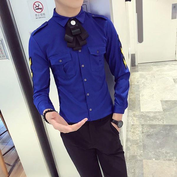 night club parties tuxedo homme fashion business shirts of thin men fit shirt long sleeve tie working clothes, White;black
night club parties tuxedo homme fashion business shirts of thin men fit shirt long sleeve tie working clothes, White;black