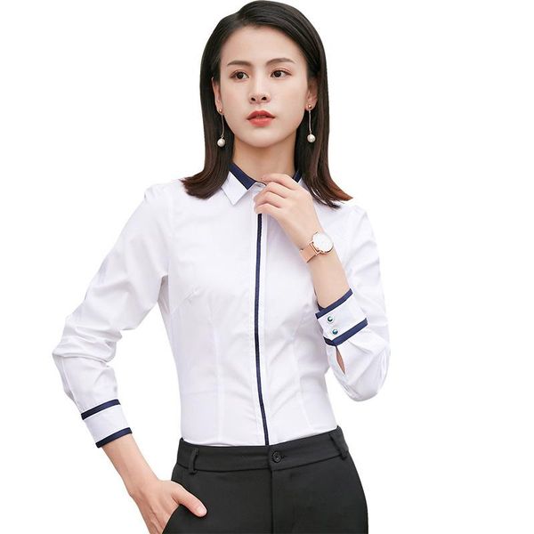 women's blouses & shirts spring autumn elegant women cotton shirt work wear long sleeve fashion blouse office ladies plus size, White
women's blouses & shirts spring autumn elegant women cotton shirt work wear long sleeve fashion blouse office ladies plus size, White