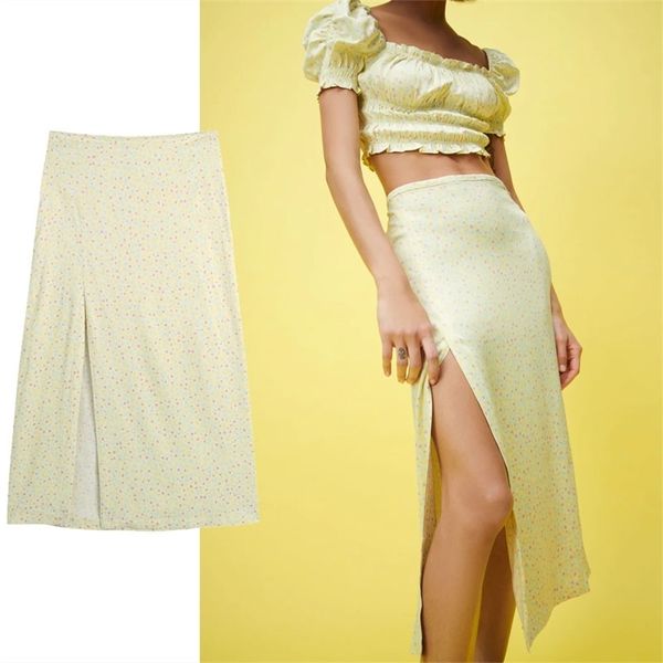 print midi summer skirt women high waist front slit hem vintage yellow s woman chic side zip elegant ruched 210524, Black
print midi summer skirt women high waist front slit hem vintage yellow s woman chic side zip elegant ruched 210524, Black