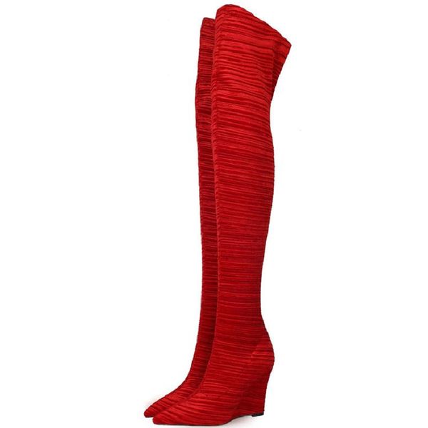 boots stretch thigh high boot women over-the-knee socks female wedge heels shoes ladies autumn suede long stripper, Black
boots stretch thigh high boot women over-the-knee socks female wedge heels shoes ladies autumn suede long stripper, Black