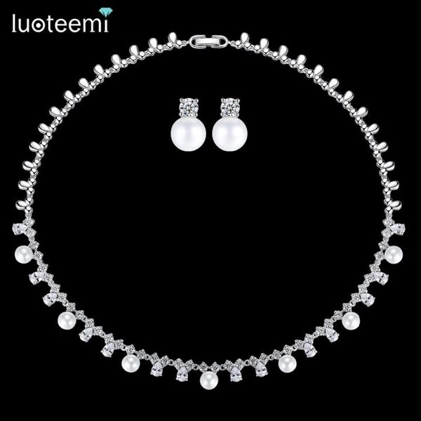 earrings & necklace luoteemi created pearls bridal jewelry sets earring for women nobel style wedding accessories decoration gift, Silver
earrings & necklace luoteemi created pearls bridal jewelry sets earring for women nobel style wedding accessories decoration gift, Silver