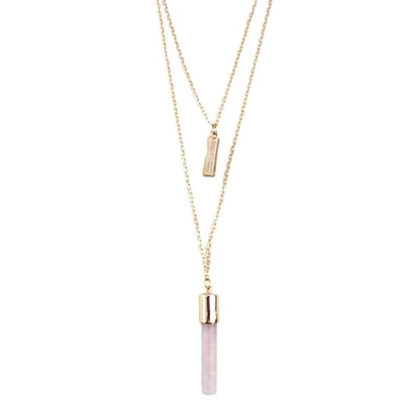 cylindricality genuine stones double layer necklace with long natural blue stone pendant necklaces, Silver
cylindricality genuine stones double layer necklace with long natural blue stone pendant necklaces, Silver