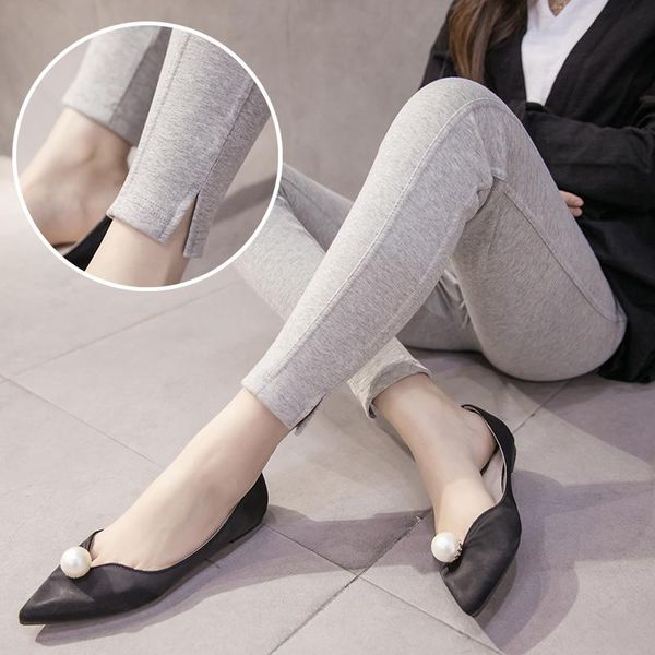 autumn solid color pregnant women skinny belly leggings side split stretched maternity trousers pregnancy pants bottoms, White
autumn solid color pregnant women skinny belly leggings side split stretched maternity trousers pregnancy pants bottoms, White