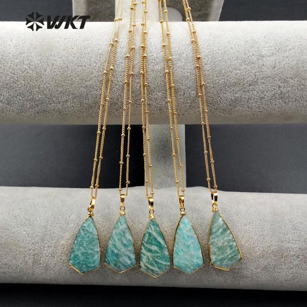 wt-n997 wholesale fashion jewelry natural faceted amazon stone necklace women amazonite spike shape charm with 18k gold color pendant neckla, Silver
wt-n997 wholesale fashion jewelry natural faceted amazon stone necklace women amazonite spike shape charm with 18k gold color pendant neckla, Silver