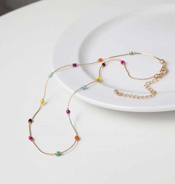 simple and beautiful color bead chain chokers ins temperament cold air neck accessories, Golden;silver
simple and beautiful color bead chain chokers ins temperament cold air neck accessories, Golden;silver
