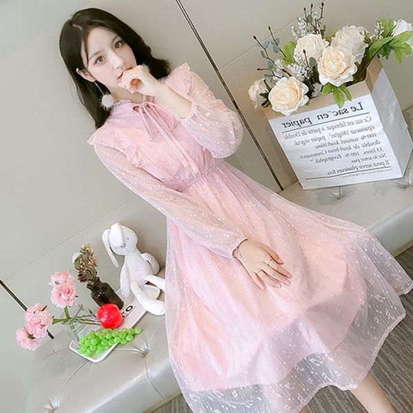 casual dresses 2021 lace dress women's korean version of temperament sweet beauty loaded lotus leaf long ropa mujer robe femme, Black;gray
casual dresses 2021 lace dress women's korean version of temperament sweet beauty loaded lotus leaf long ropa mujer robe femme, Black;gray