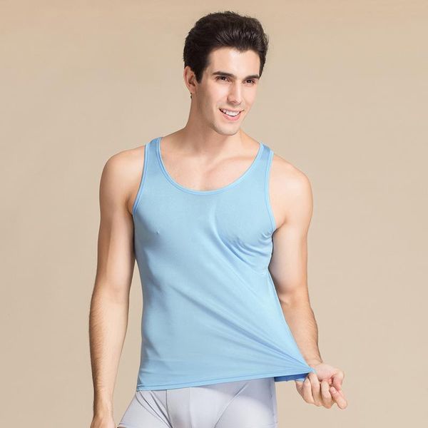 undershirts natural silk knitted men's double-faced pure men tank underwear basic vest, Black;brown
undershirts natural silk knitted men's double-faced pure men tank underwear basic vest, Black;brown